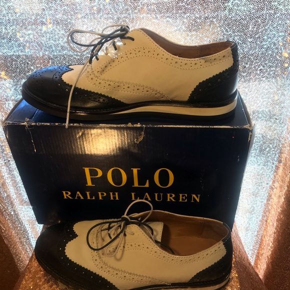 Polo by Ralph Lauren Shoes | Polo Men Spectator Shoe Creamblack | Poshmark